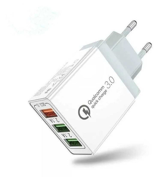 CARGADOR USB TRIPLE 3.0/ 4.8 AMP FAST CHARGE