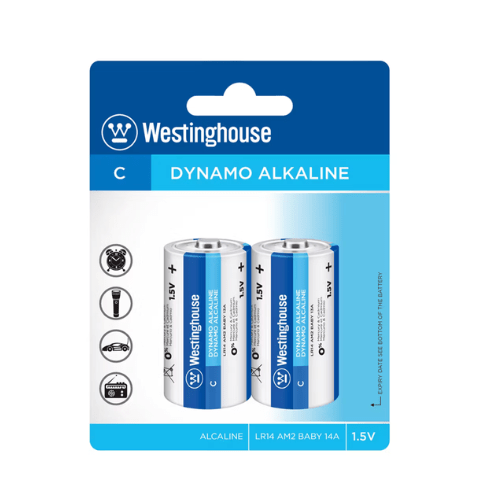 PILA WESTINGHOUSE SET 2PCS ALKALINA TIPO C