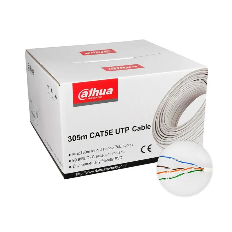 CAJA CABLE UTP DAHUA. 305MTS. CAT5E 100% COBRE