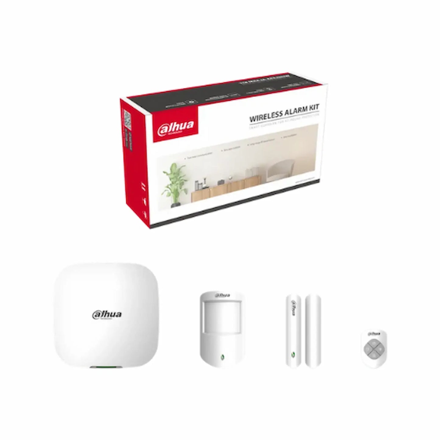 Kit Alarmas Inalámbrica Dahua Red/Wifi/3G/4G Inc Sensor Magnetico y Llavero