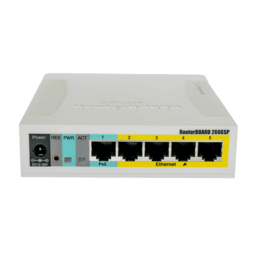 MIKROTIK 5-1000-(4-PoE/9-28VDC) 1-SFP