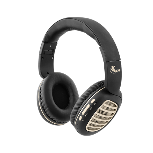 AUDIFONOS BLUETOOTH PALLADIUM NEGRO/ GOLDEN XTECH