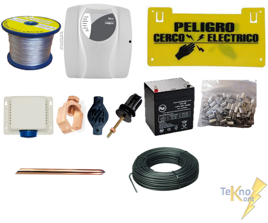 Kit Para Cerco Electrico Genno Nice 40 M Fabricado En Brasil