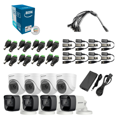 Pack 8 camaras Bullet Domo 1080 HIKVISION