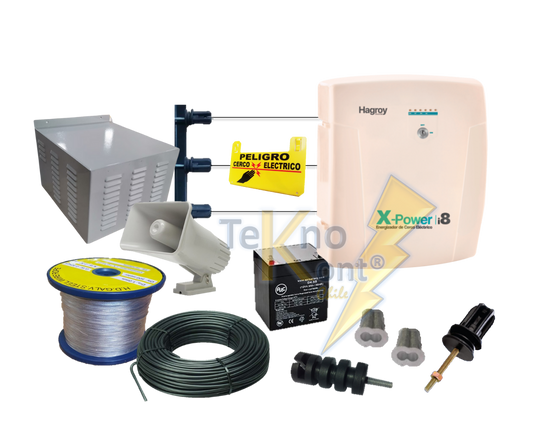 Kit 50 Metros Cerco Electrico Hagroy Xpower i8