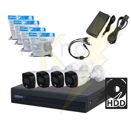 Kit DAHUA XVR 4ch /FULL COLOR 2Mp