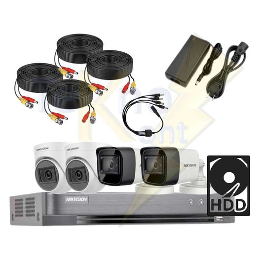 Kit HIK DVR 4ch /2BULLET/2TURRET 2Mp