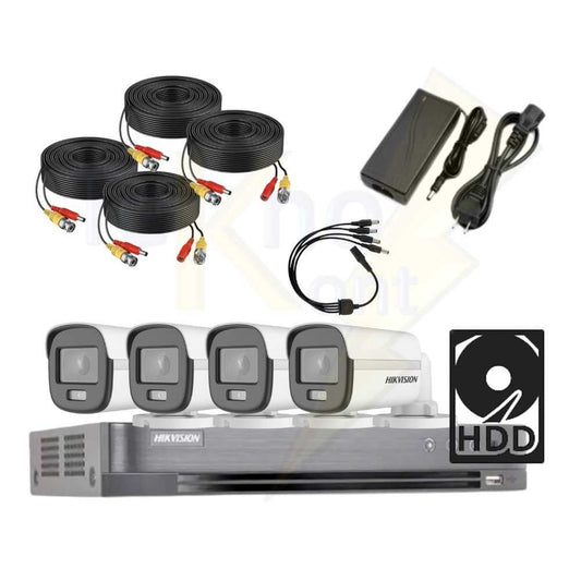 Kit HIK DVR 4ch / COLOR VU BULLET 2Mp