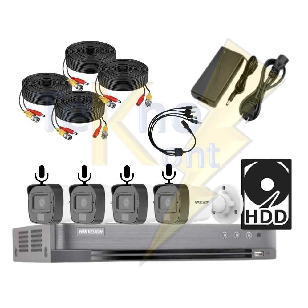 Kit HIK DVR 4ch CON AUDIO 2Mp