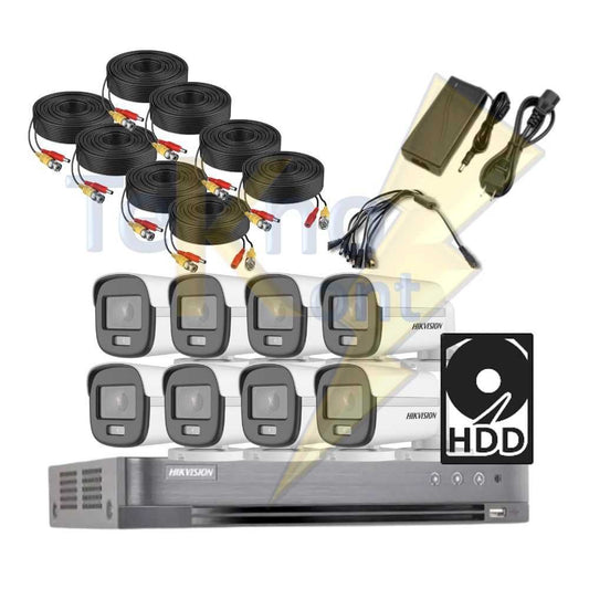 Kit HIK DVR 8CH / COLOR VU BULLET 2Mp