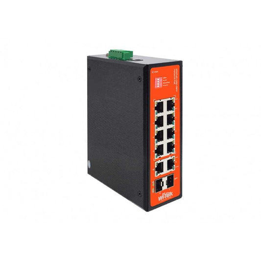 Switch PoE Industrial 8FE+2GE+2SFP Fiber