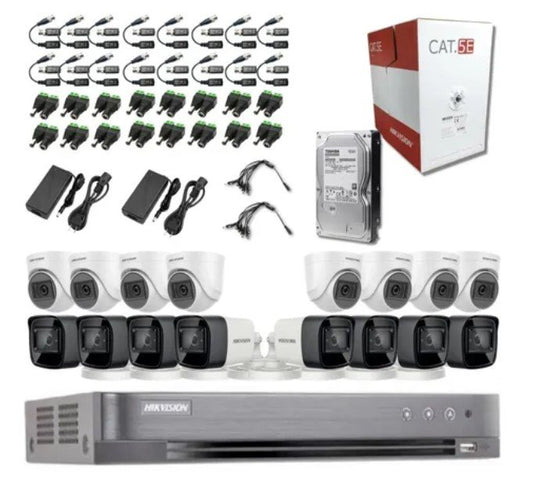 Kit 16 Camaras Full Hd 1080p 2mp/ Hikvision Con Disco 2tb