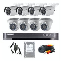 Kit Analogo 1080P DVR 8CH 4Domo+4Bala + 1TB Video Hikvision